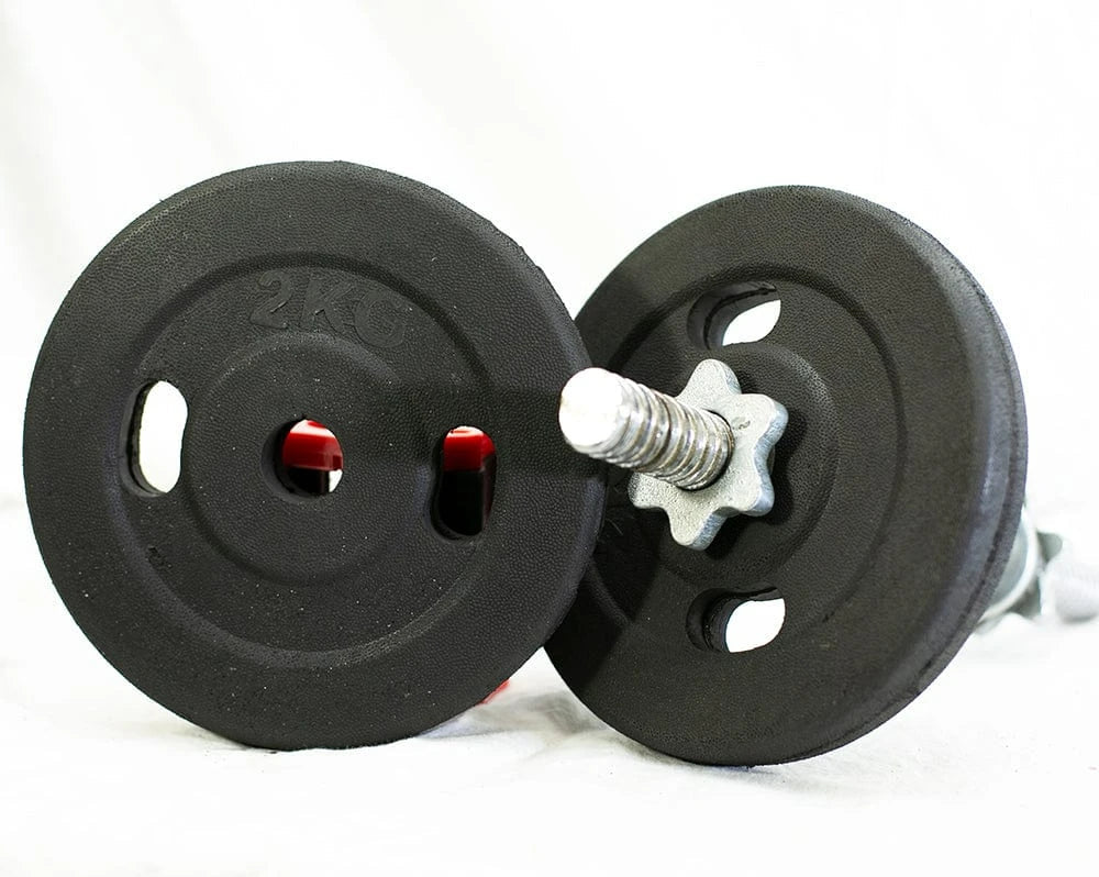 Rubber Coated Weight Plates (1 Inch Hole) – 1kg to 10kg Pair Set | Average Quality Gym Weight Plates for 1-Inch Barbell Rods | Home & Gym Use