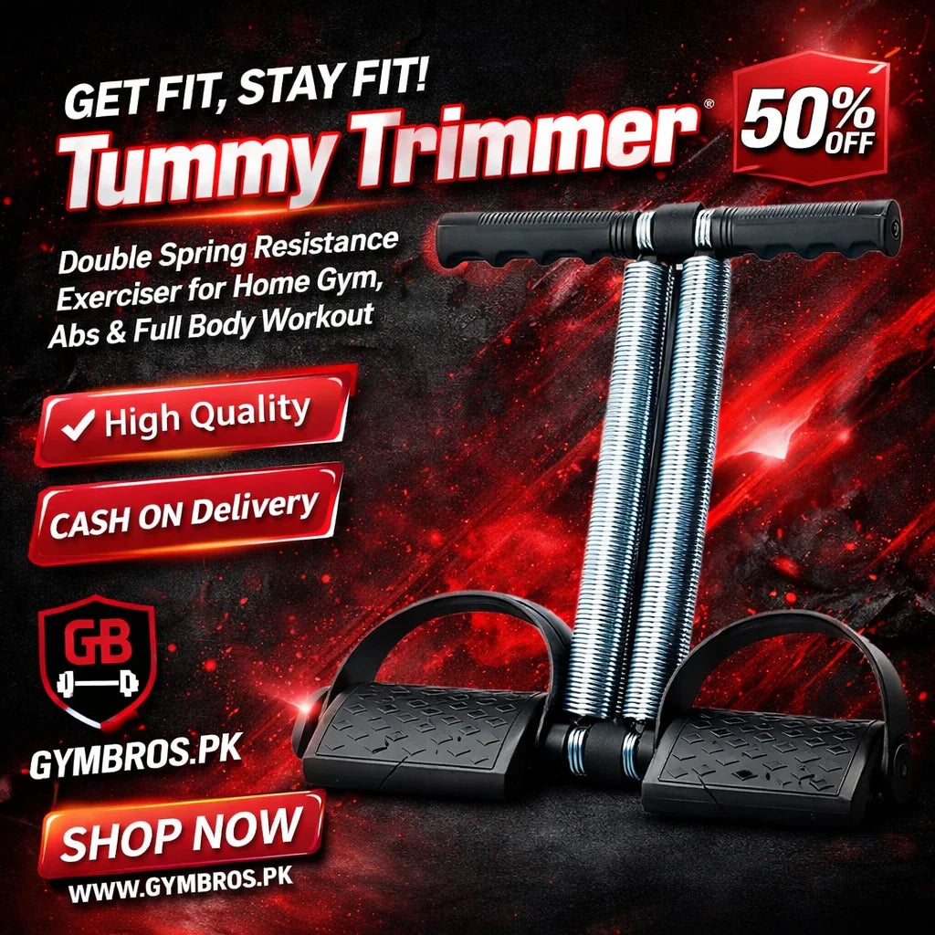 Double Spring Tummy Trimmer for Home Gym Workout – Available in Medium & High Quality | Heavy Duty Resistance Spring Ab Exerciser for Belly Fat, Core Strength & Full Body Fitness