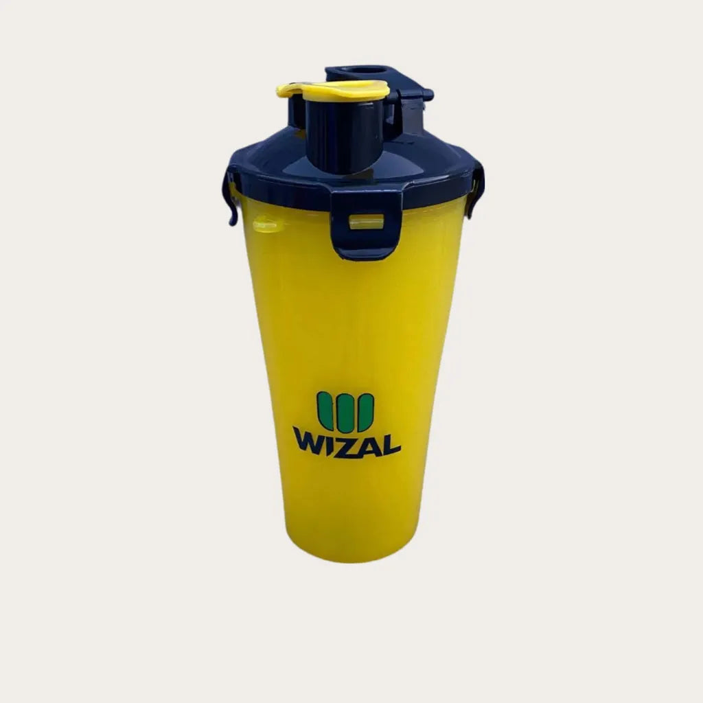 Wizal Water Bottle Shaker Leakproof Gym Bottle Durable Premium Plastic Mixing Bottle for Protein Shakes, Fitness, Office & Outdoor Hydration Use