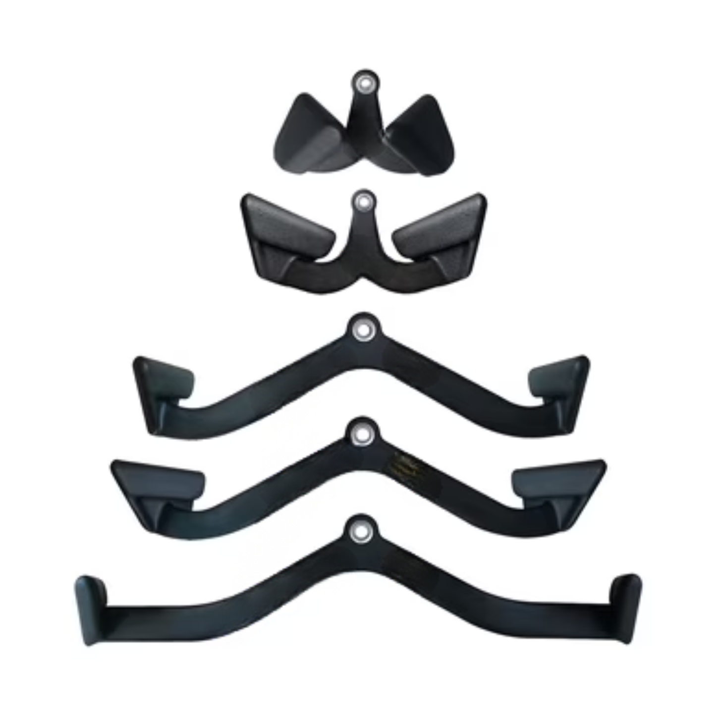 Pulldown Bar Set (5-Piece) – Heavy-Duty Cable Machine Attachments for Home Gym | T-Bar, V-Bar, LAT Pulldown Handles | Non-Slip Grip Strength Training Equipment
