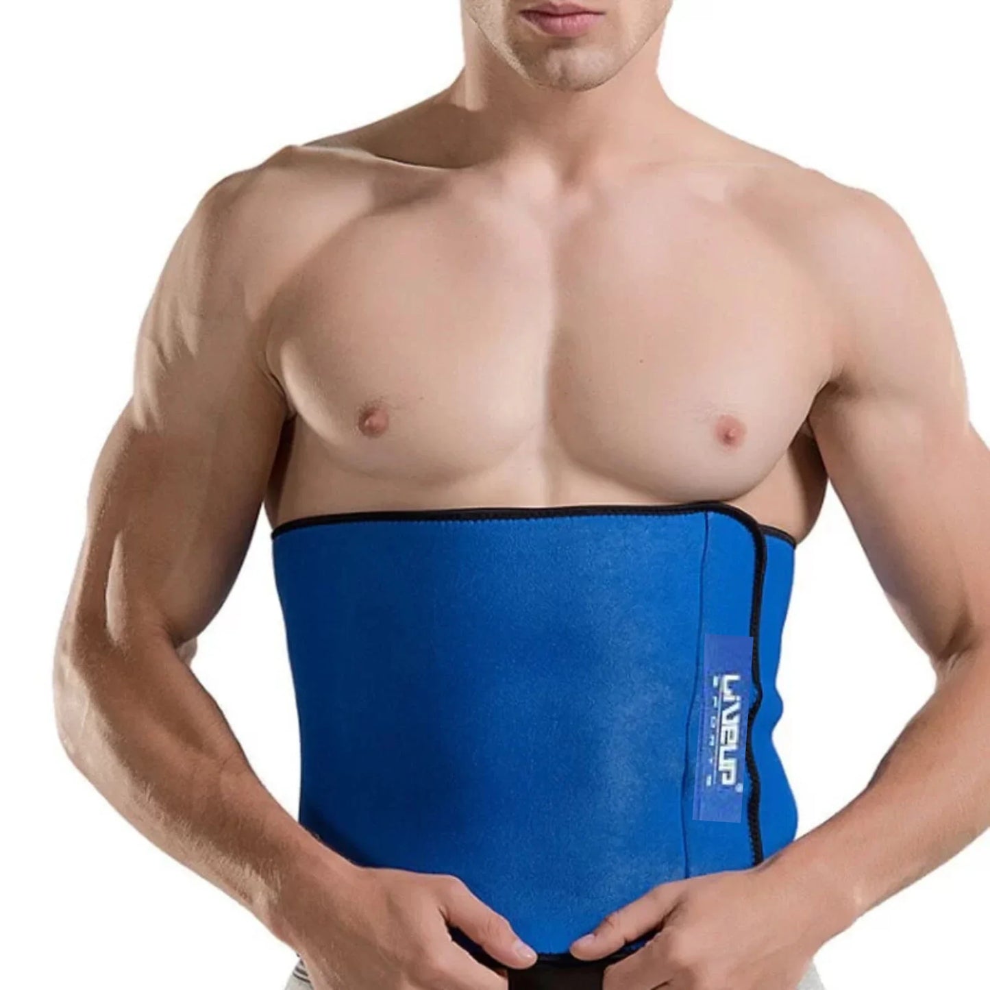 LiveUp Sports L53032 Slimmer Belt Black | 100 CM Waist Support Belt for Gym, Workout, Weight Training & Body Shaping