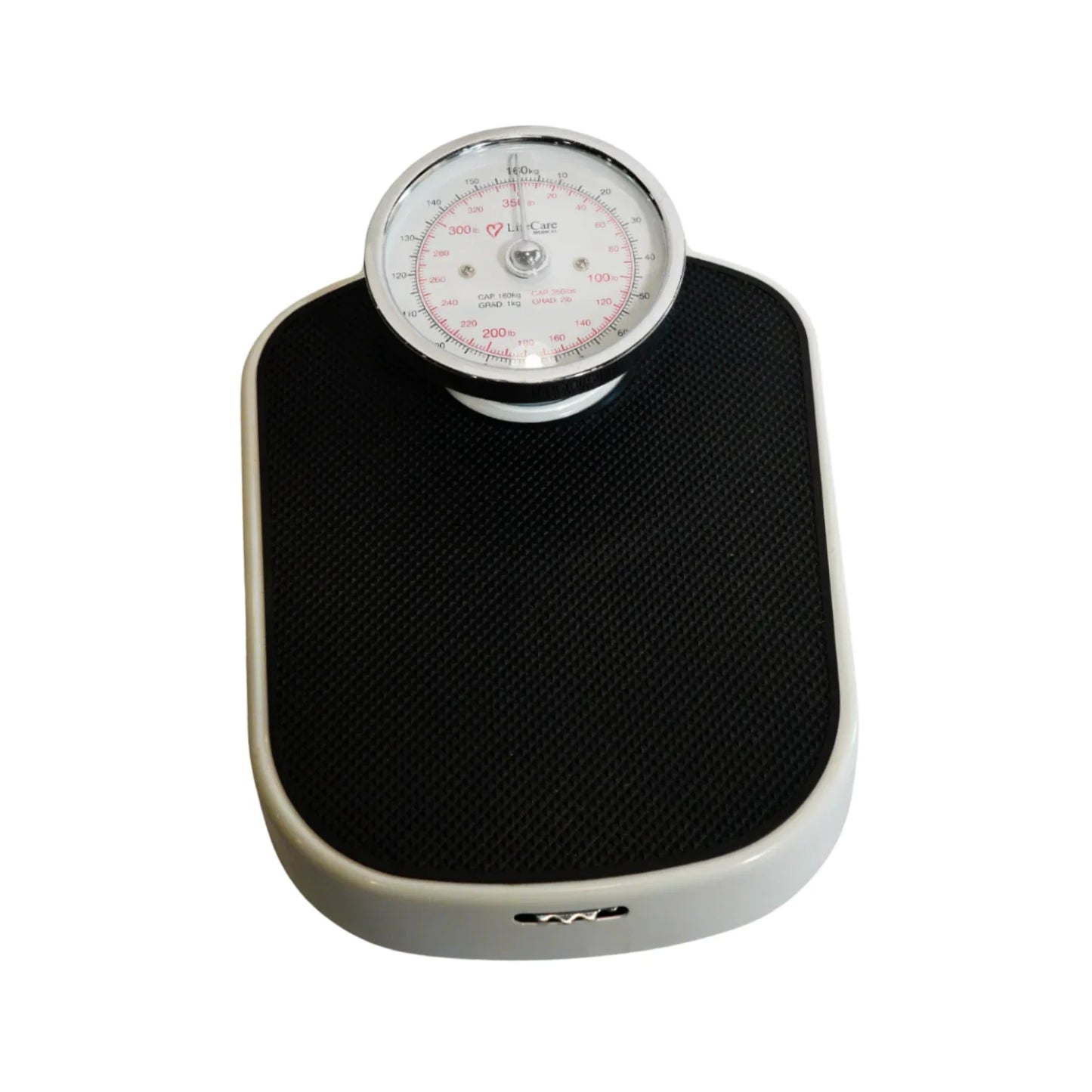 LifeCare Mechanical Weight Scale DT-612 | 160kg Doctor Style Body Weighing Machine with Large Dial, Wide Platform & Chrome Frame for Home Use