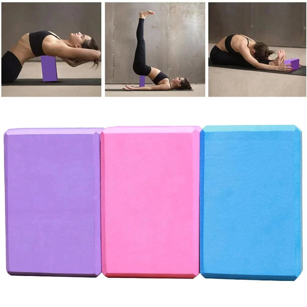 Liveup Yoga Brick EVA LS3233A Pack of 2 | Lightweight EVA Yoga Blocks for Balance, Stretching, Flexibility & Yoga Training