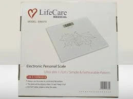 LifeCare Digital Weight Scale EB-9370 | High-Precision Body Weighing Machine with Tempered Glass, 150kg Capacity, LCD Display & Auto On/Off for Home Use