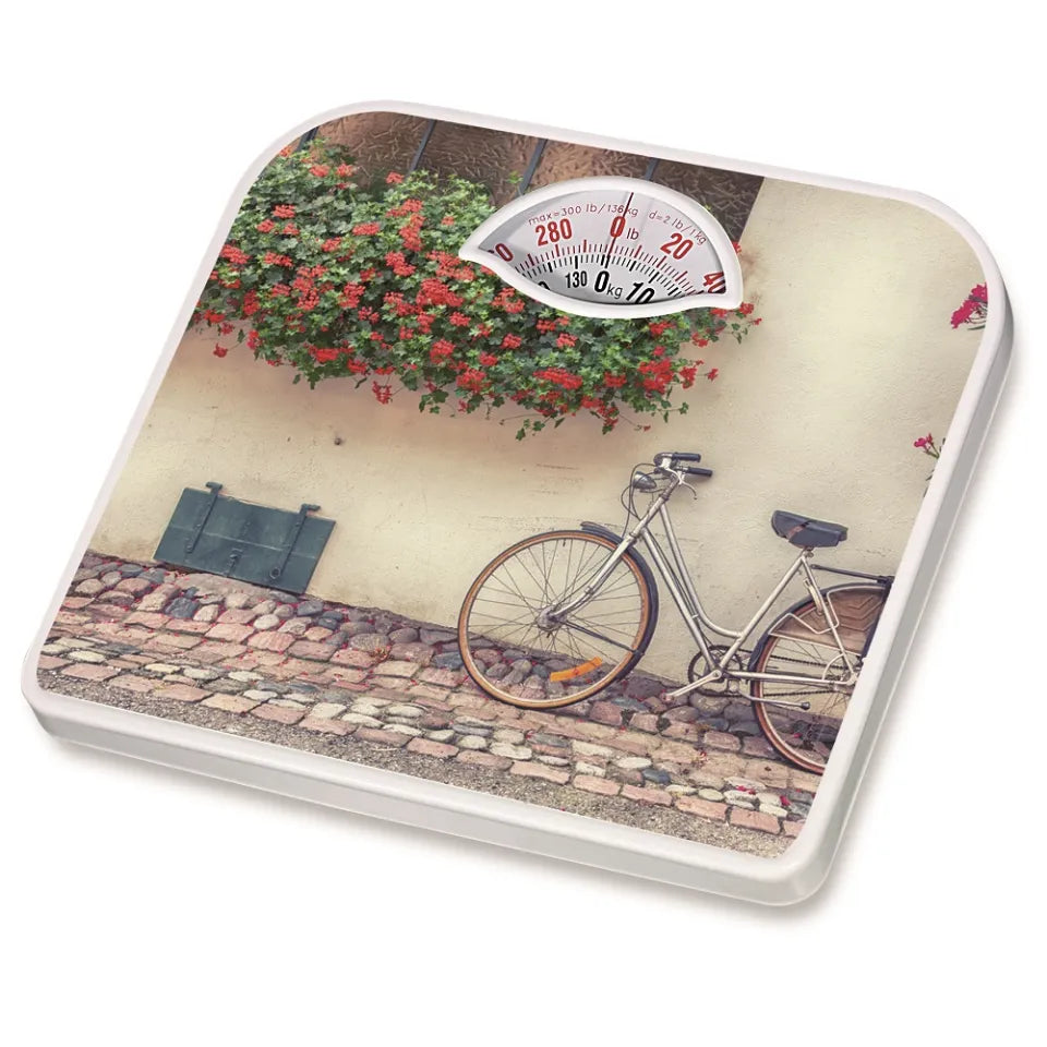 LifeCare Mechanical Weight Scale BR-2015 | Analog Body Weighing Machine 130kg Capacity with PVC Mat Platform & Easy Dial Display for Home & Gym U