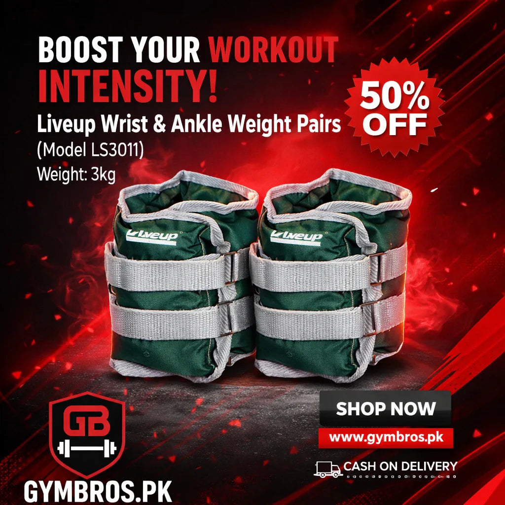 Liveup Wrist & Ankle Weight Pairs – 1kg, 2KG & 3KG (Model LS3011)