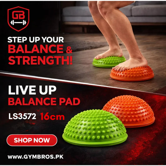 LiveUp Sports LS3572 Spikey Balance Pad | 16cm Spiky Massage Balance Cushion for Core Strength, Stability & Fitness Training