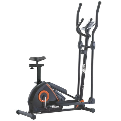 Revo Fitness JS603EA Magnetic Bike Elliptical Trainer | 2-in-1 Magnetic Exercise Bike & Elliptical Trainer with 4.5KG Flywheel, 8 Resistance Levels, LCD Display & 100KG Capacity