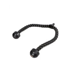 LiveUp LS2251 Triceps Rope with Rubber Handles | Heavy-Duty Nylon Cable Attachment for Triceps, Biceps, Back, Shoulder & Abs Strength Training | Gym Cable Machine Accessory