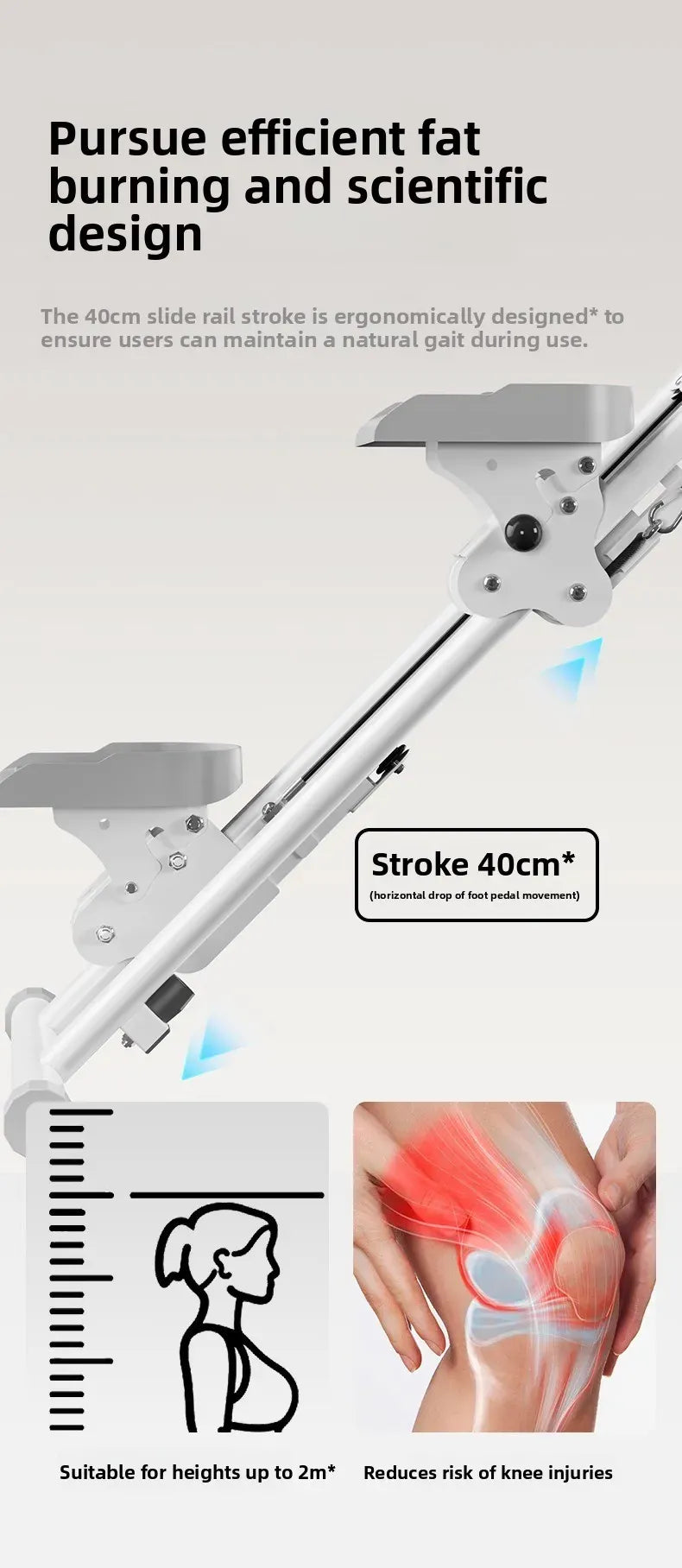 Multifunctional Stair Climbing Machine Compact Cardio Stepper | Vertical Climber Cardio Stepper with LCD Meter Display, 14.5KG Frame, Unfolded Size: 88 × 56 × 134 CM, Folded Size: 157 × 21 CM, Full Body Stair Climbing Workout Machine for Home Gym