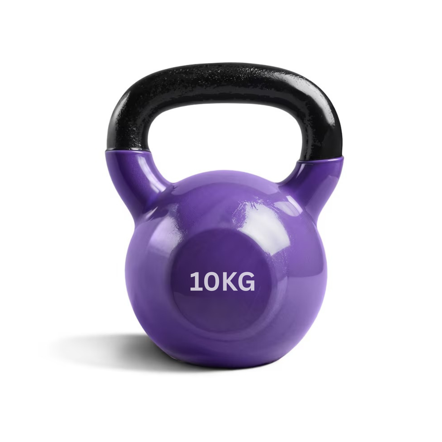 Vinyl Coated Cast Iron Kettlebell 2kg–20kg Solid Weight Training Kettle Bell with Wide Grip Handle, Flat Base & PVC Protective Coating for Full Body Strength, Cardio & Functional Home Gym Workout