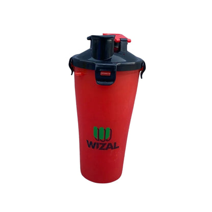 Wizal Water Bottle Shaker Leakproof Gym Bottle Durable Premium Plastic Mixing Bottle for Protein Shakes, Fitness, Office & Outdoor Hydration Use