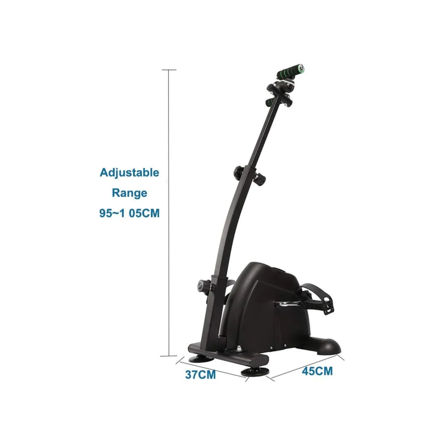 Digital Mini Exercise Bike – Black Pedal Exerciser for Arms & Legs | Compact Fitness Cycle with Digital Meter for Home & Office Workouts
