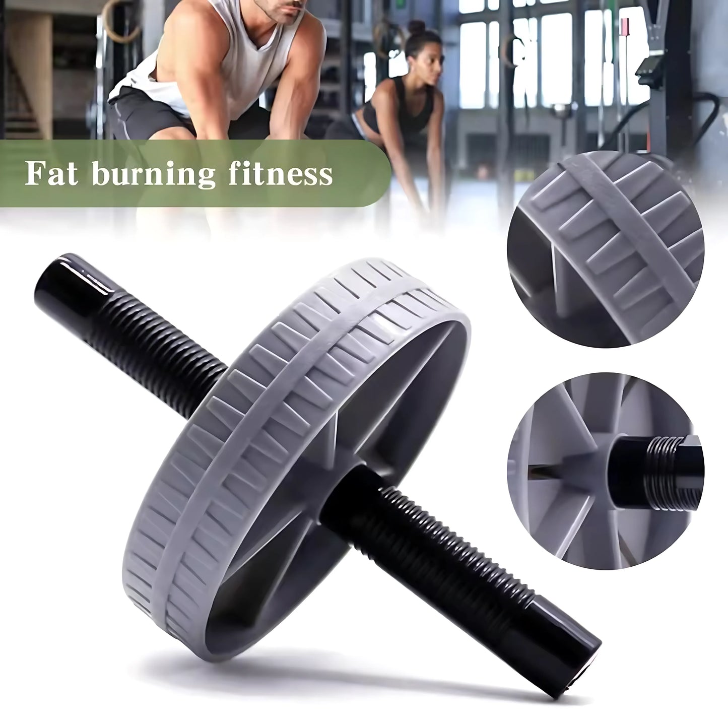 Ab Roller Wheel – Core Strength Trainer for Abs Workout, Belly Fat Reduction & Full Body Fitness | Ergonomic Home Gym Exercise Equipment