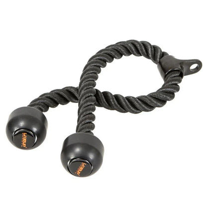 LiveUp LS2251 Triceps Rope with Rubber Handles | Heavy-Duty Nylon Cable Attachment for Triceps, Biceps, Back, Shoulder & Abs Strength Training | Gym Cable Machine Accessory
