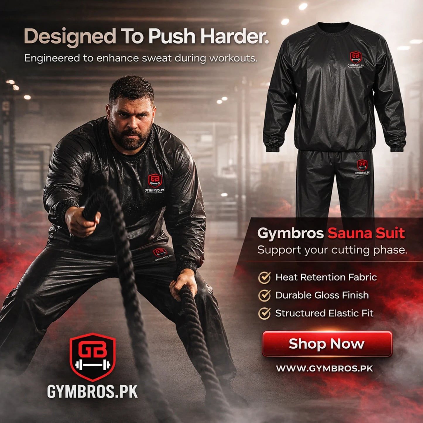 Gymbros™ Elite Sweat Sauna Suit – Professional Weight Cut & Fat Burn System. Extreme Sweat Performance Wear