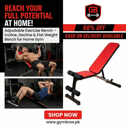 Adjustable Exercise Bench – Incline, Decline & Flat Weight Bench for Home Gym