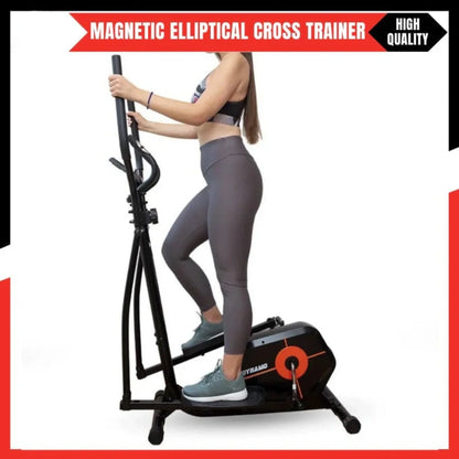 Magnetic Elliptical Cross Trainer | Elliptical Exercise Machine with 8-Level Magnetic Resistance, LCD Monitor, 2KG Flywheel & 100KG User Capacity