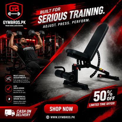 Multifunctional Adjustable Weight Bench – Commercial Workout Bench for Home & Gym