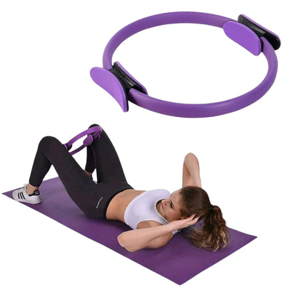 Pilates Power Ring 38cm | Resistance Circle with Foam Handles (12kg) for Core Strength, Muscle Toning & Home Gym Workou