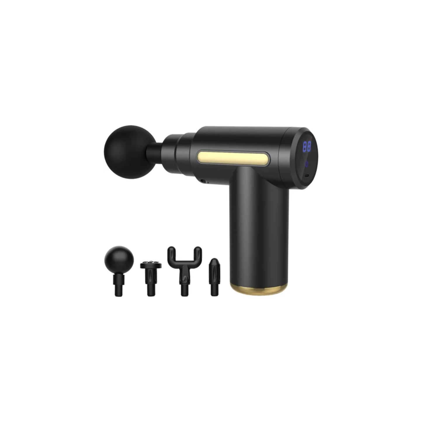 Blueidea BLD-720 Deep Tissue Massage Gun | 6 Speed Levels, 4 Massage Heads, USB Rechargeable Handheld Fascial Gun for Muscle Recovery & Pain Relief
