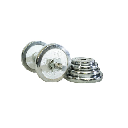 Chrome Coated Weight Plates 1–10KG Pair | Standard Gym Weight Plates with Rounded Edges, Durable Steel Finish & Easy Rod Adjustment for Home Strength Training