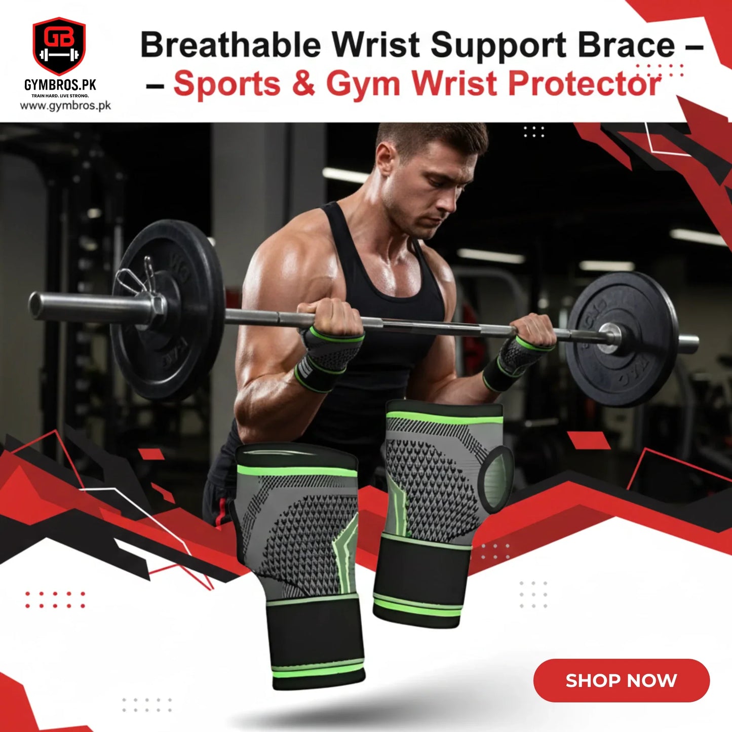 Breathable Wrist Support Brace – Sports & Gym Wrist Protector ( pack of 4 )