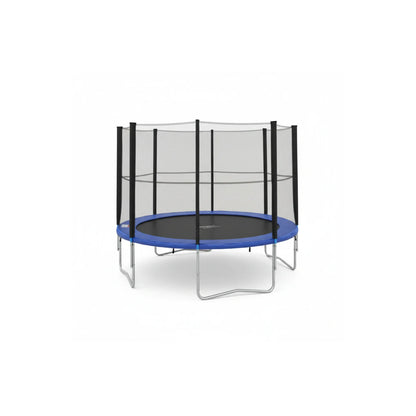 Round Outdoor Trampoline with Safety Net & Zipper Entrance (8ft, 10ft, 12ft, 14ft, 16ft) | Heavy-Duty Galvanized Steel Frame, High-Elastic Jump Mat & Weather-Resistant Garden Trampoline for Kids & Family