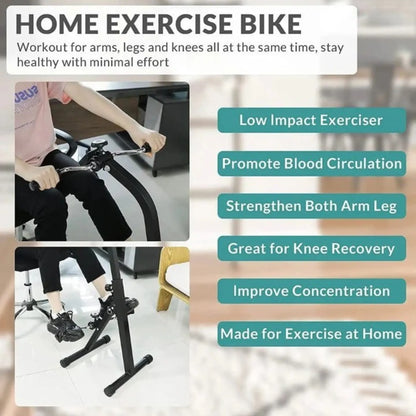 Mini Exercise Cycle for Arms & Legs with Digital Meter – Portable Pedal Exerciser for Home & Office Fitness, Physiotherapy & Rehabilitation