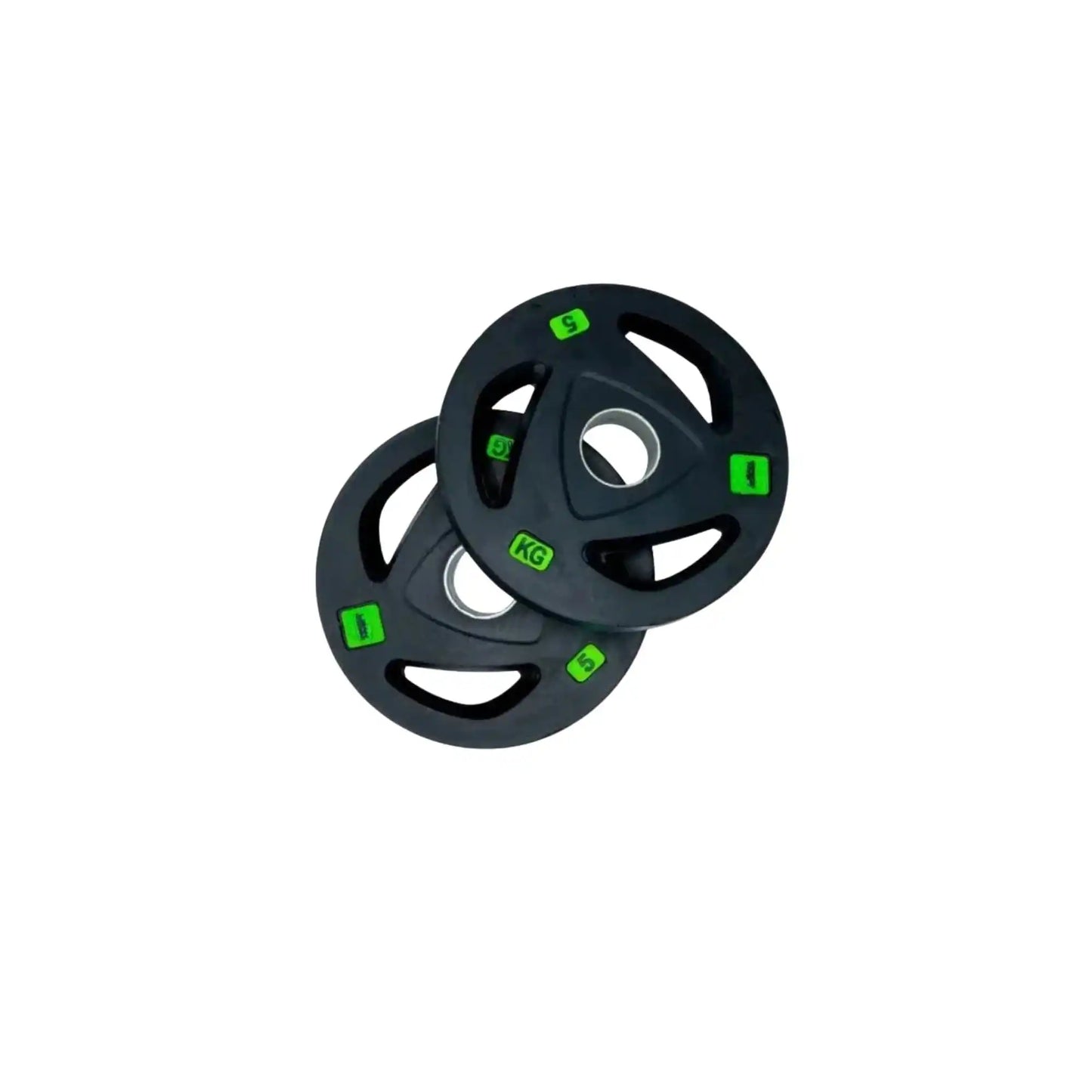 20KG Olympic Rubber Coated Barbell Plate Pair (2 x 20KG) – Tri-Grip Design, 2 Inch Hole
