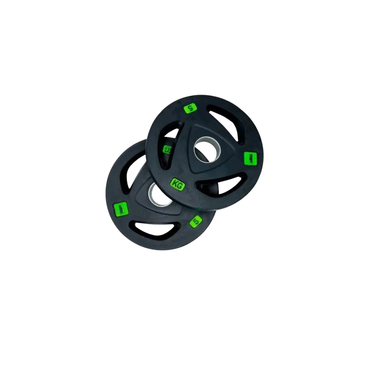75KG Olympic Rubber Coated Weight Plates Pack – Tri-Grip Design, Durable & Rust-Free 2 Inch Plates