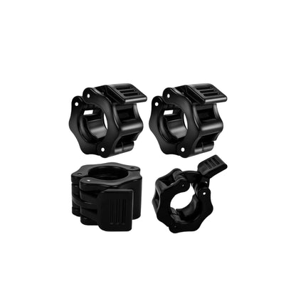 2 PCS Barbell Clamps Collars 1 Inch | 1-Inch Quick Release Barbell Clamps Collars Set of 2, ABS Olympic Barbell Locks with Anti-Slip Rubber Pads for Weightlifting & Gym Training