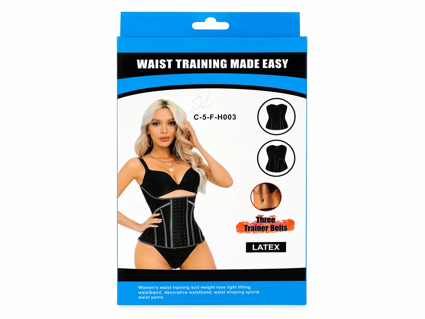 Women Waist Trainer Corset | 19 Steel Boned Body Shaper with Adjustable Compression for Tummy Control, Slim Waist & Posture Support
