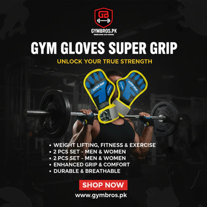 Anti-Slip Half Finger Gym Gloves with Wrist Support Breathable Weightlifting Fitness Gloves for Men & Women Workout, Cross Training, Deadlifts & Pull-Ups (2 Pcs Set)