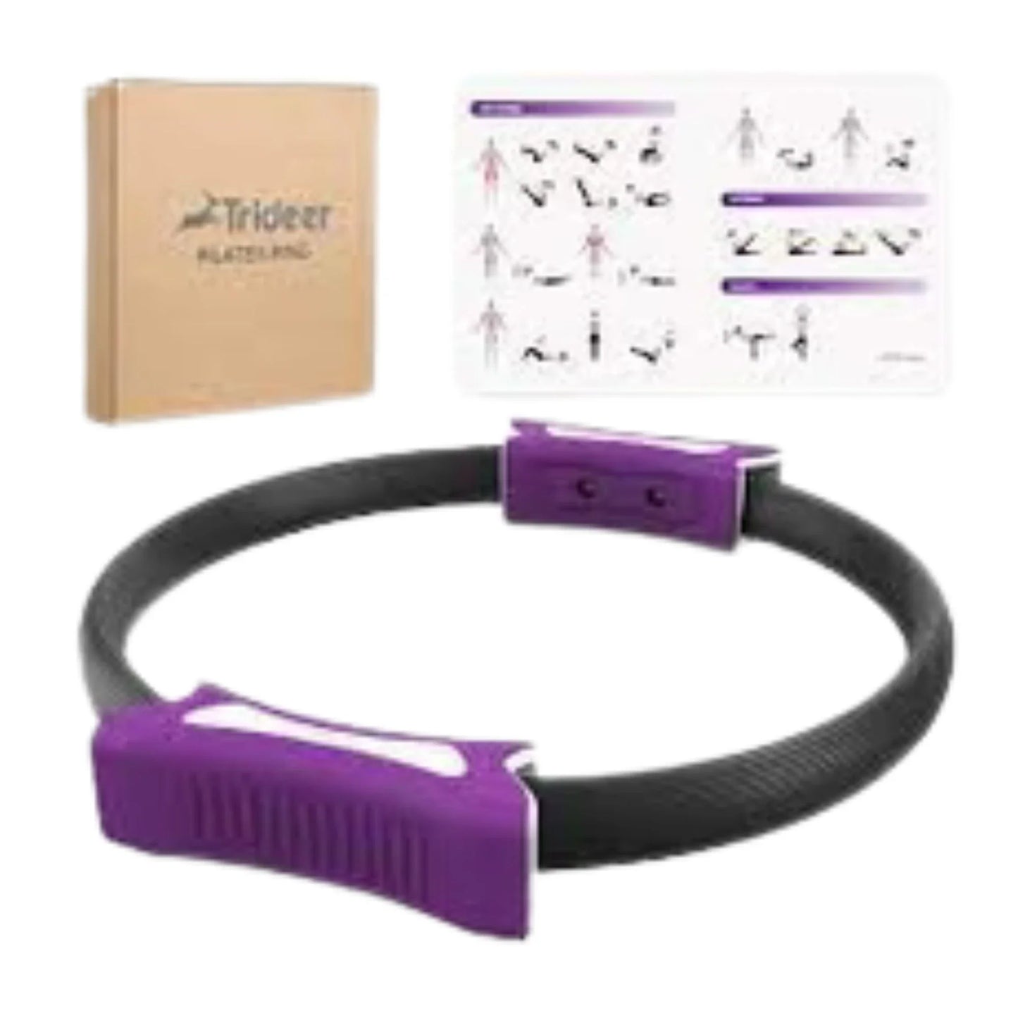 Pilates Power Ring 38cm | Resistance Circle with Foam Handles (12kg) for Core Strength, Muscle Toning & Home Gym Workou