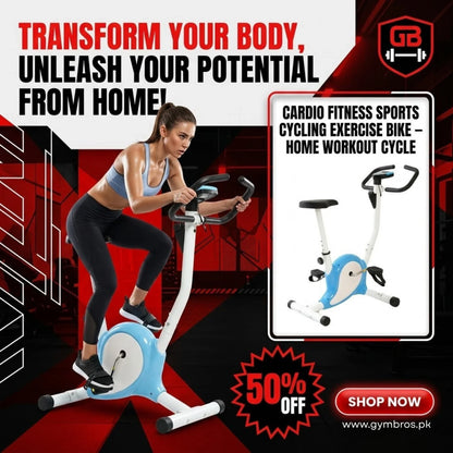 Cardio Fitness Sports Cycling Exercise Bike – Home Workout Cycle