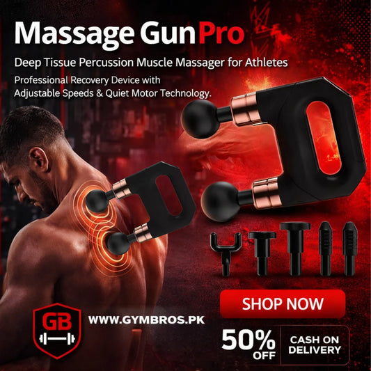 Blueidea SL-821 Massage Gun Pro Double Head Massager | 6-Speed Deep Tissue Muscle Massage Gun with 1500mAh Battery, 8 Massage Heads & Silent Operation