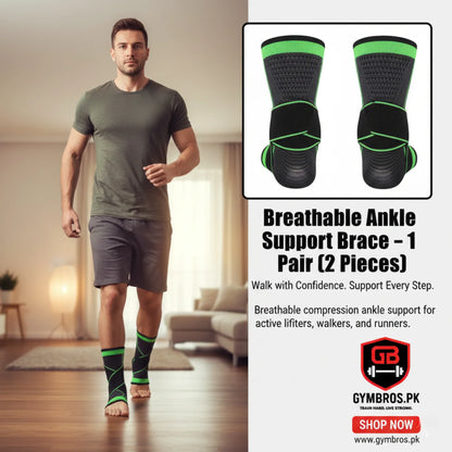 Ankle Brace Support for Gym & Sports | Adjustable Compression Ankle Stabilizer