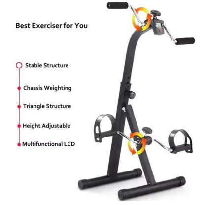 Mini Exercise Cycle for Arms & Legs with Digital Meter – Portable Pedal Exerciser for Home & Office Fitness, Physiotherapy & Rehabilitation