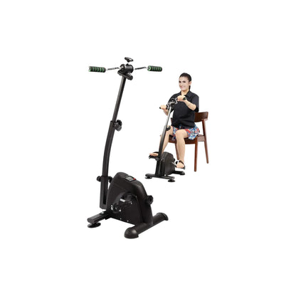 Digital Mini Exercise Bike – Black Pedal Exerciser for Arms & Legs | Compact Fitness Cycle with Digital Meter for Home & Office Workouts