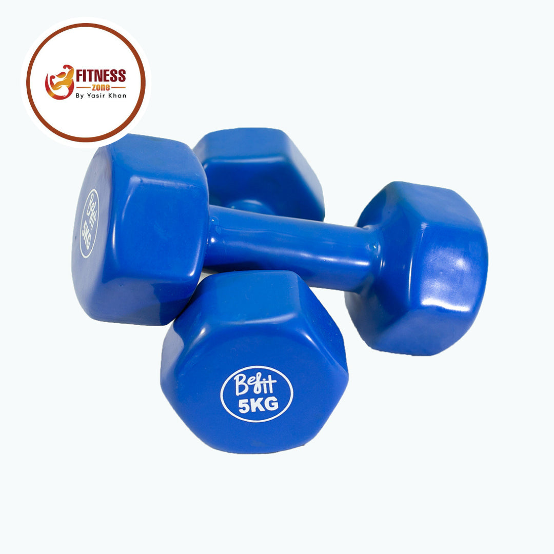 Single Vinyl Dumbbell Single Piece for Women Men – Ladies Dumbbell for Home Gym Exercise – 1kg 2kg 3kg 4kg 5kg Dumbbell for Weight Loss Fitness Yoga Aerobics Arm Workout – Non Slip Coated Dumbbell Weight for Home Gym Use – Single Fixed Weight Dumbbell