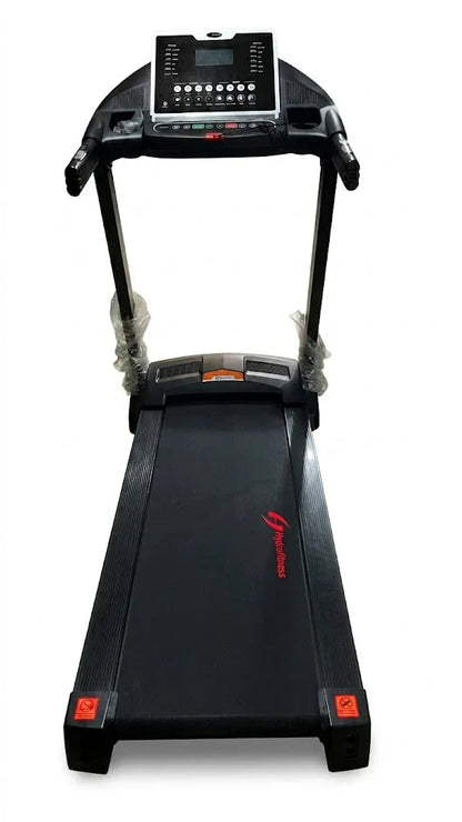 HF-20GR Foldable Motorized Treadmill, 2HP Motor, 1–14 KM/H Speed, 15% Auto Incline, 47×16 Inch Running Surface, 120KG Capacity, Input Voltage: AC 220–240V (50–60Hz) Power: 1500W,  MP3 & Bluetooth Speakers, 9 Programs, Home Fitness Treadmill