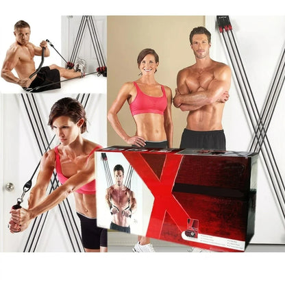 X-Factor Door Gym Resistance Tubes HM-578 | Home Gym Body Workout Resistance Band Kit for Strength Training, Fitness & Bodybuilding
