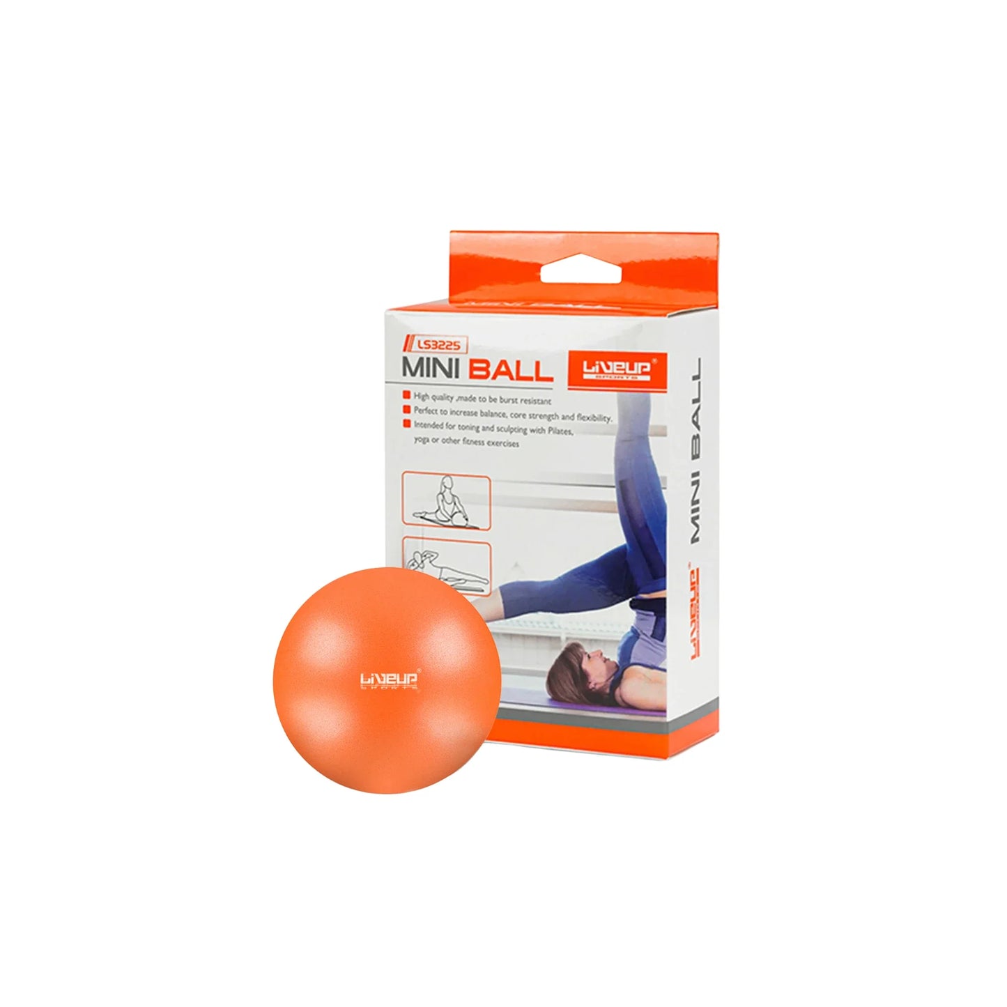 LIVEUP LS3225 Yoga Pilates Ball | 20CM & 25CM PVC Pilates Overball for Yoga, Core Strength, Physiotherapy & Balance Training