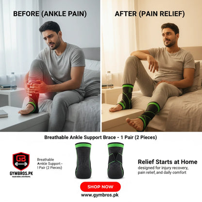 Ankle Brace Support for Gym & Sports | Adjustable Compression Ankle Stabilizer