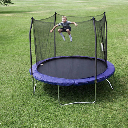 Round Outdoor Trampoline with Safety Net & Zipper Entrance (8ft, 10ft, 12ft, 14ft, 16ft) | Heavy-Duty Galvanized Steel Frame, High-Elastic Jump Mat & Weather-Resistant Garden Trampoline for Kids & Family
