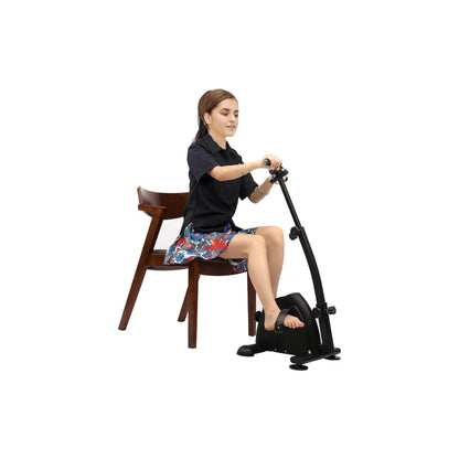 Digital Mini Exercise Bike – Black Pedal Exerciser for Arms & Legs | Compact Fitness Cycle with Digital Meter for Home & Office Workouts