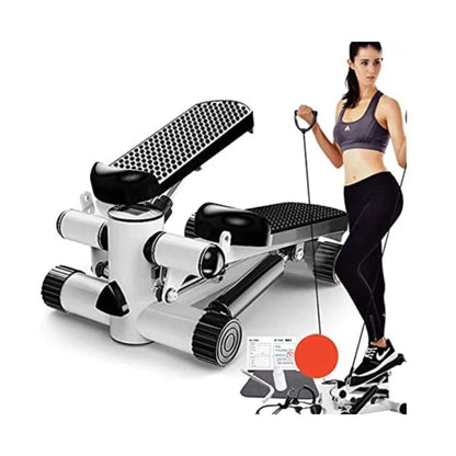 Mini Fitness Twist Stepper Exercise Machine with Electronic LED Display & Dual Hydraulic Drive | 2MM Steel Home Cardio Workout Stepper for Weight Loss & Full Body Fitness