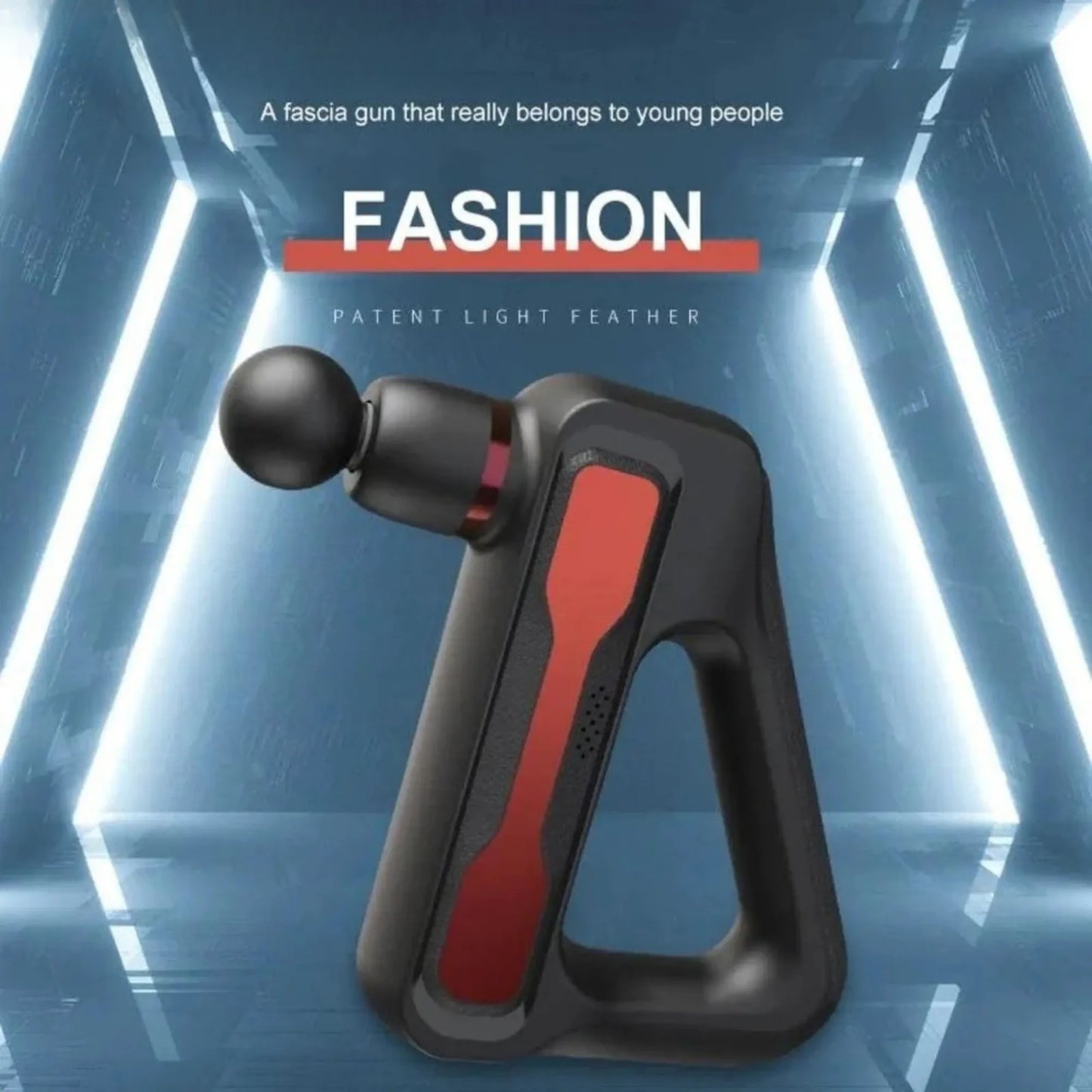 Triangle Fascial Deep Tissue Massage Gun HB-003 | Rechargeable 30W Muscle Massager with 8 Heads, 32-Speed Adjustable Intensity, Type-C Fast Charging for Pain Relief & Recovery