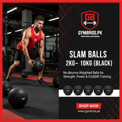 Slam Ball (2KG–10KG) | Heavy Duty Sand-Filled Dead Bounce Exercise Ball with Textured Grip for Cross Training, HIIT, Gym & Functional Workouts